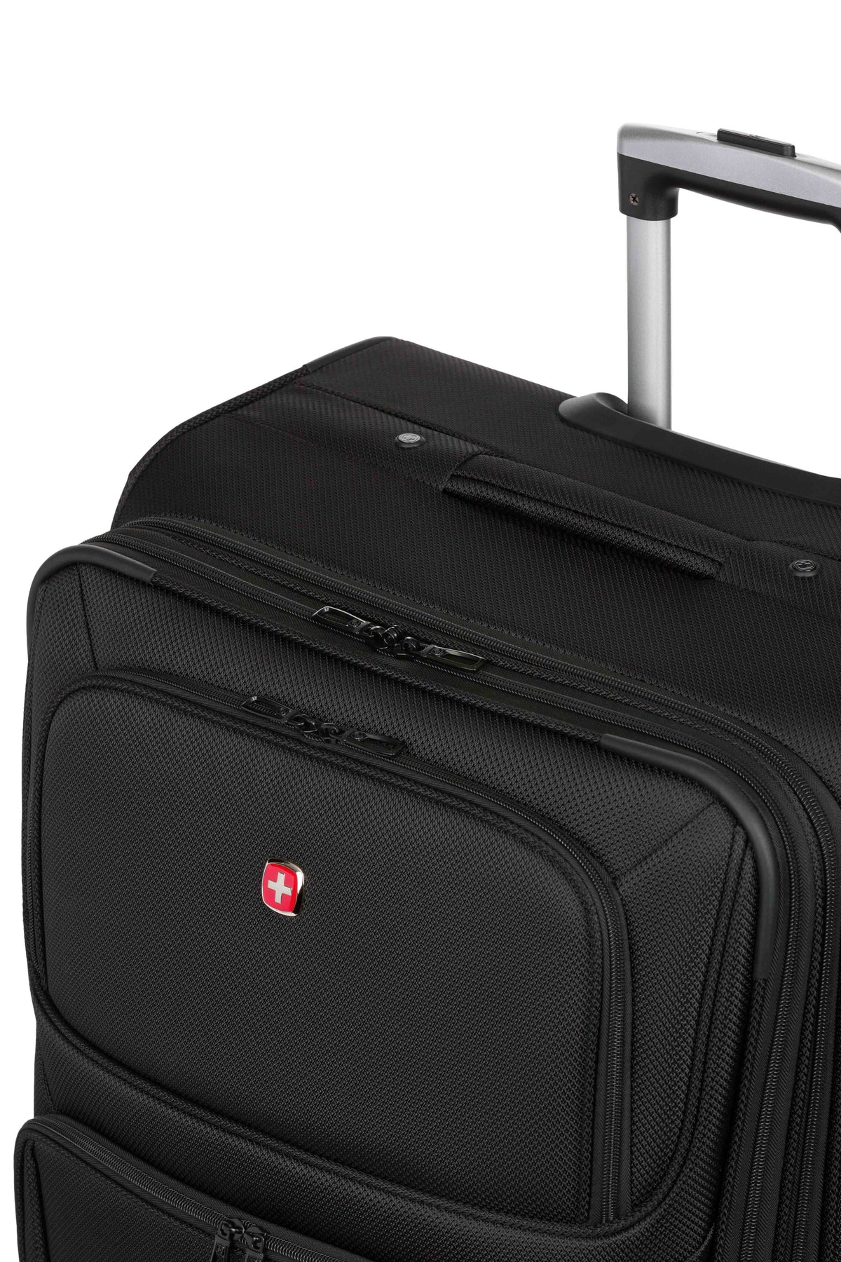 SWISSGEAR Sion 6283 Expandable 2 Piece Spinner Luggage Set - Black Padded reinforced top handles
