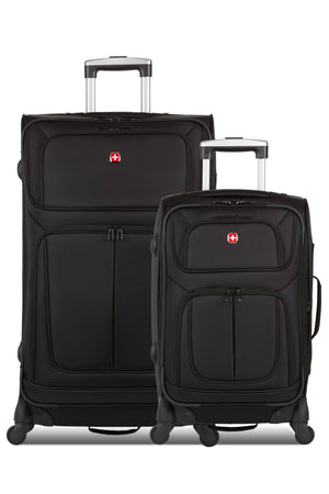 SWISSGEAR Sion 6283 Expandable 2 Piece Spinner Luggage Set - Black