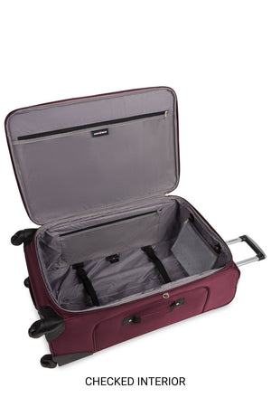 Swissgear Sion 6283 Expandable 3pc Spinner Luggage Set - Merlot- Checked luggage interior