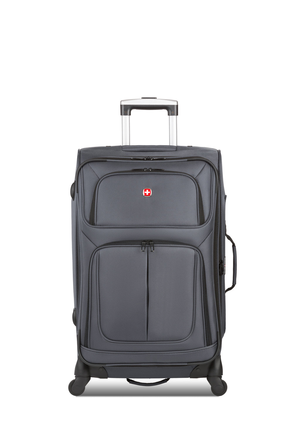 SWISSGEAR - Sion Medium Checked Spinner - Dark Grey - 03
