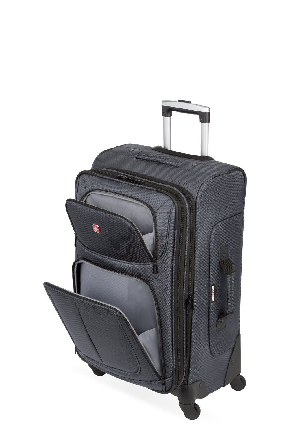 SWISSGEAR - Sion Medium Checked Spinner - Dark Grey - 13