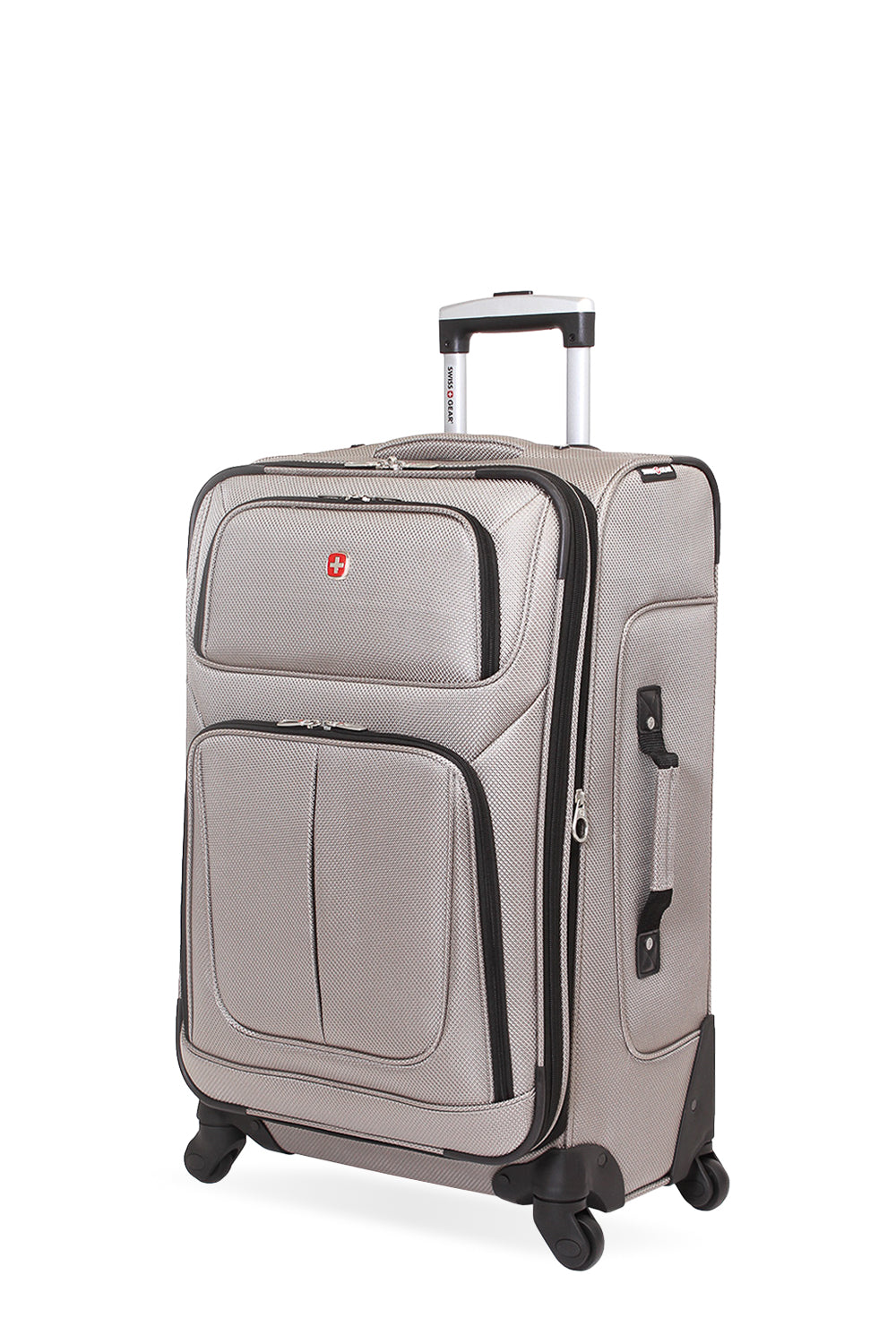 SWISSGEAR - Sion Medium Checked Spinner - Pewter - 01