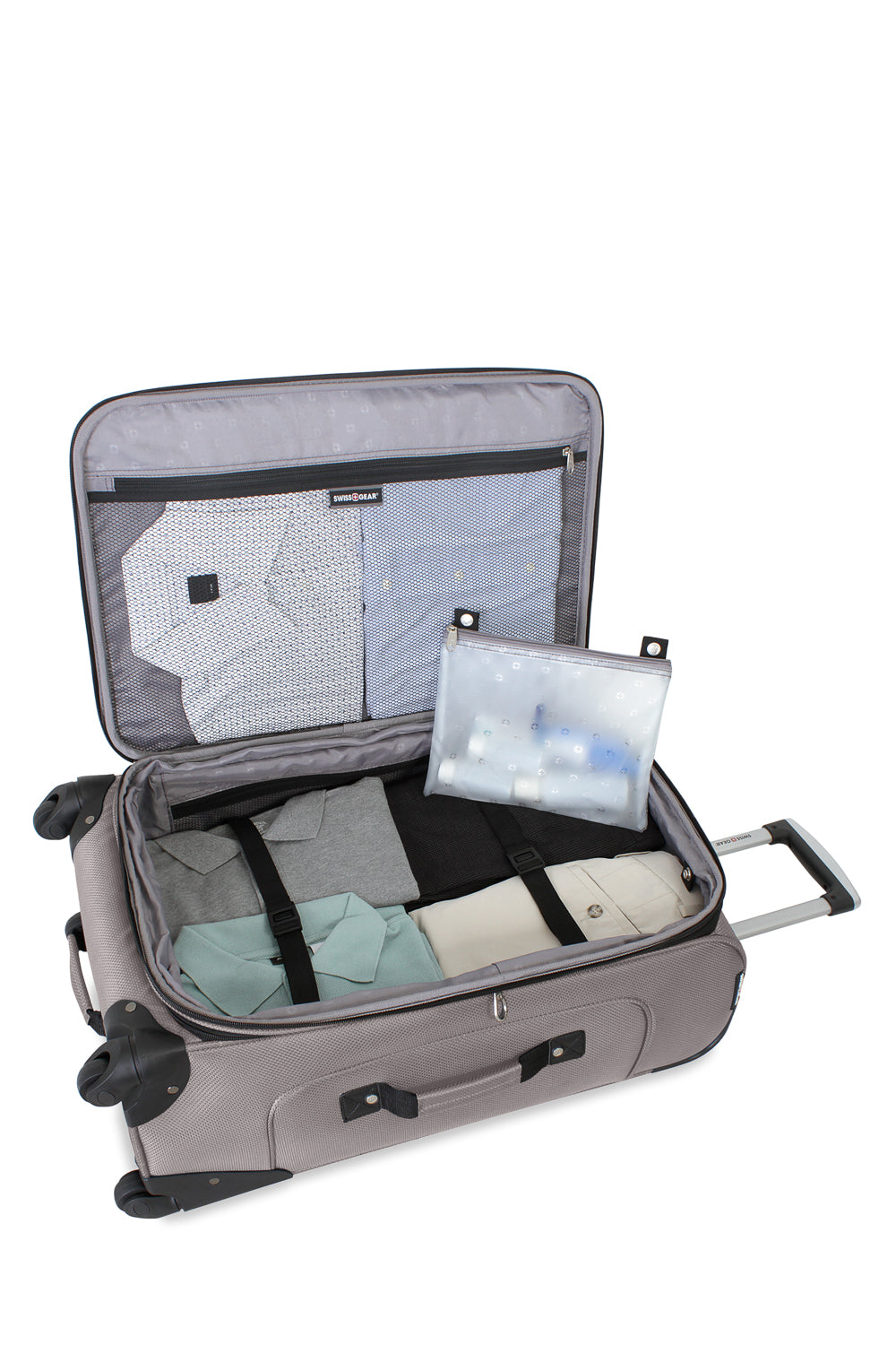 SWISSGEAR - Sion Medium Checked Spinner - Pewter - 04
