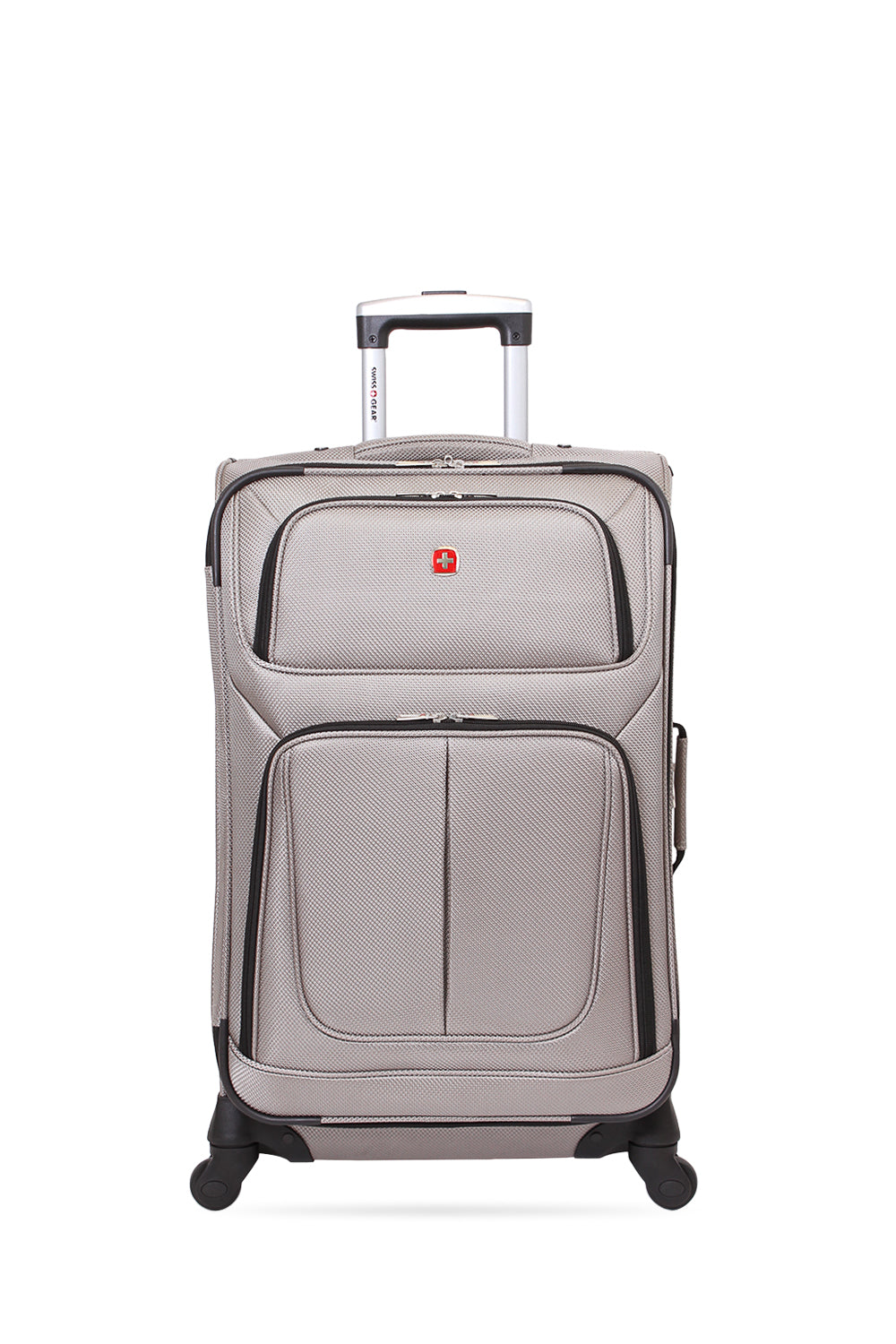 SWISSGEAR - Sion Medium Checked Spinner - Pewter - 03