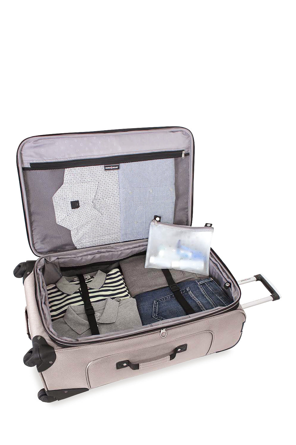 SWISSGEAR - Sion Large Checked Spinner - Pewter - 04