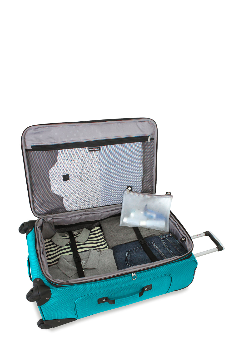 SWISSGEAR - Sion Medium Checked Spinner - Teal - 06