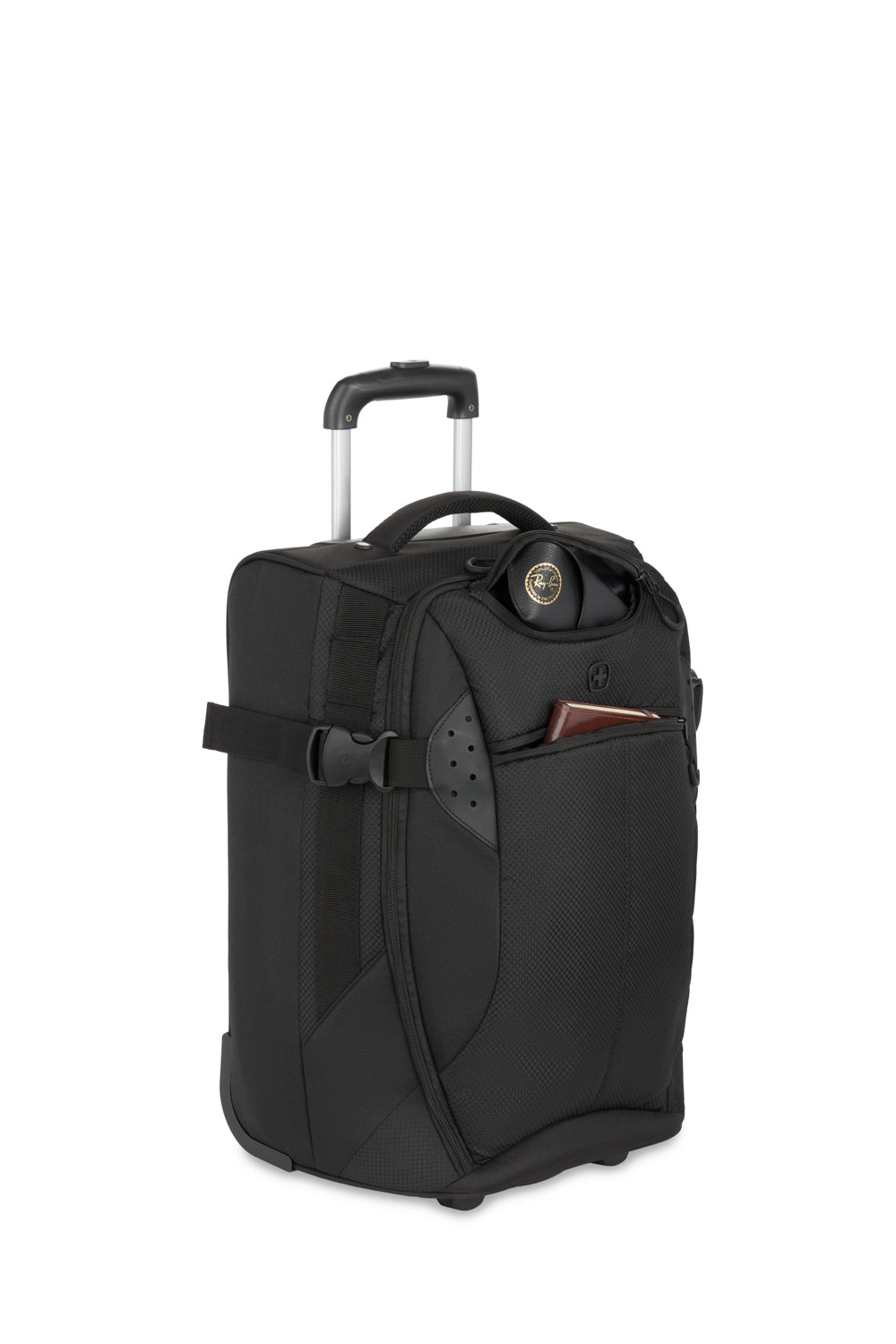 Swissgear 6532 2pc Rolling Duffel Bag Set - Black Compression straps help keep contents secured