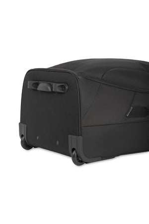 Swissgear 6532 2pc Rolling Duffel Bag Set - Black with Heavy-duty in-line wheels for smooth and easy maneuverability