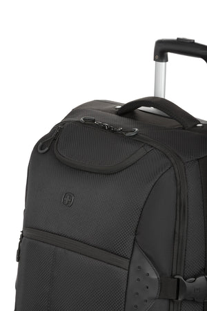 Swissgear 6532 2pc Rolling Duffel Bag Set - Black Easy pull zippers for quick access to items