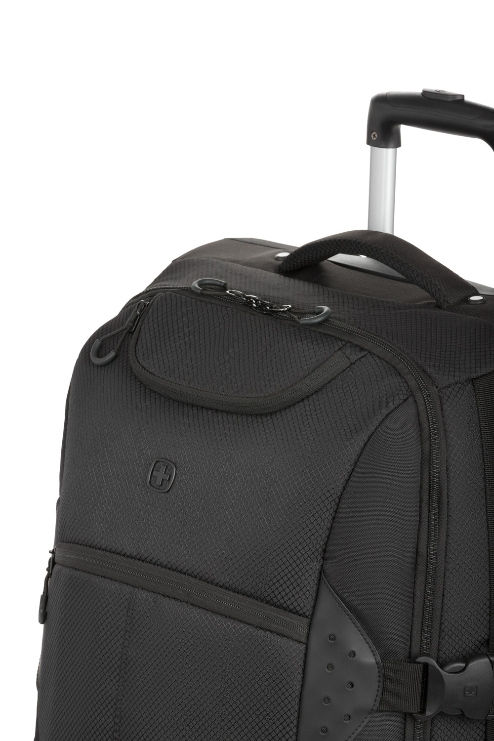 Swissgear 6532 2pc Rolling Duffel Bag Set - Black Easy pull zippers for quick access to items