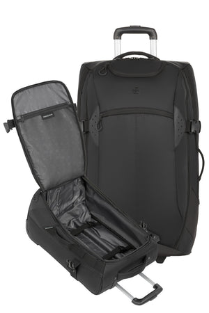 Swissgear 6532 2pc Rolling Duffel Bag Set - Black Set contains 20” Rolling Duffel Carry-on and a 28” Rolling Duffel