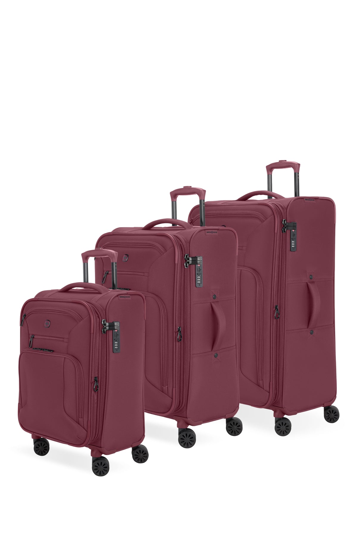 SWISSGEAR - Sion Reserve 3-Piece Spinner Set - Pomegranate - 01