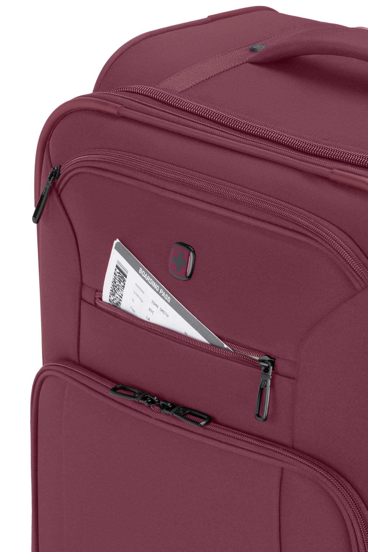 SWISSGEAR - Sion Reserve Medium Checked Spinner - Pomegranate - 09
