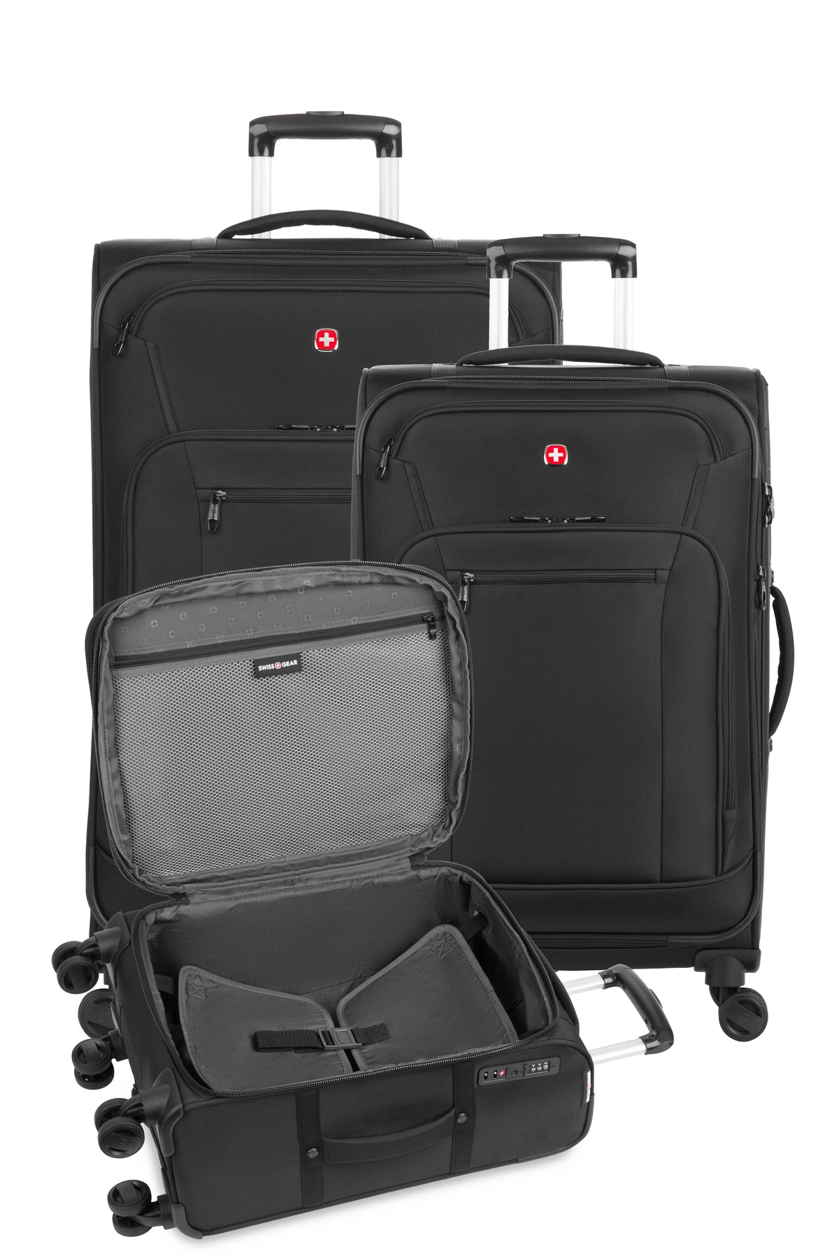 SWISSGEAR - Zurich 3-Piece Spinner Set - Black - 11