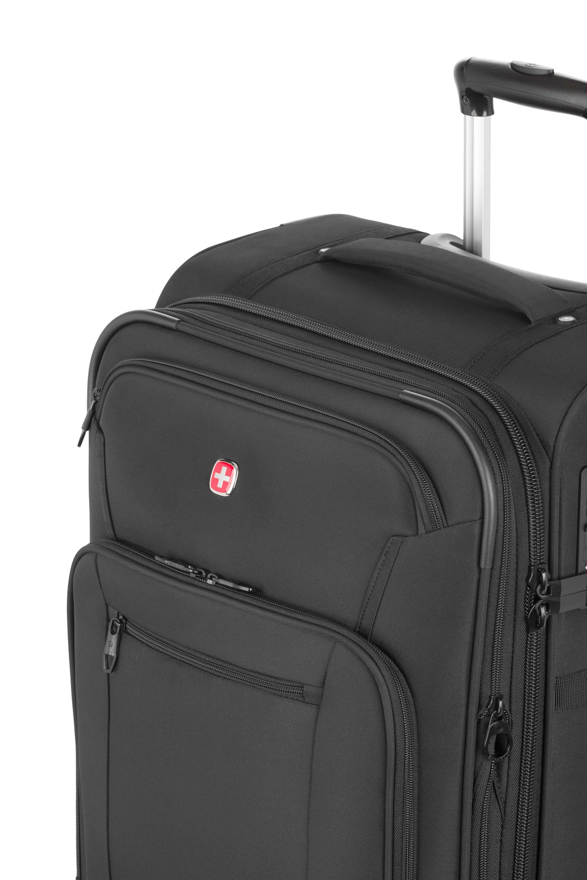 SWISSGEAR - Zurich Medium Checked Spinner - Black - 12