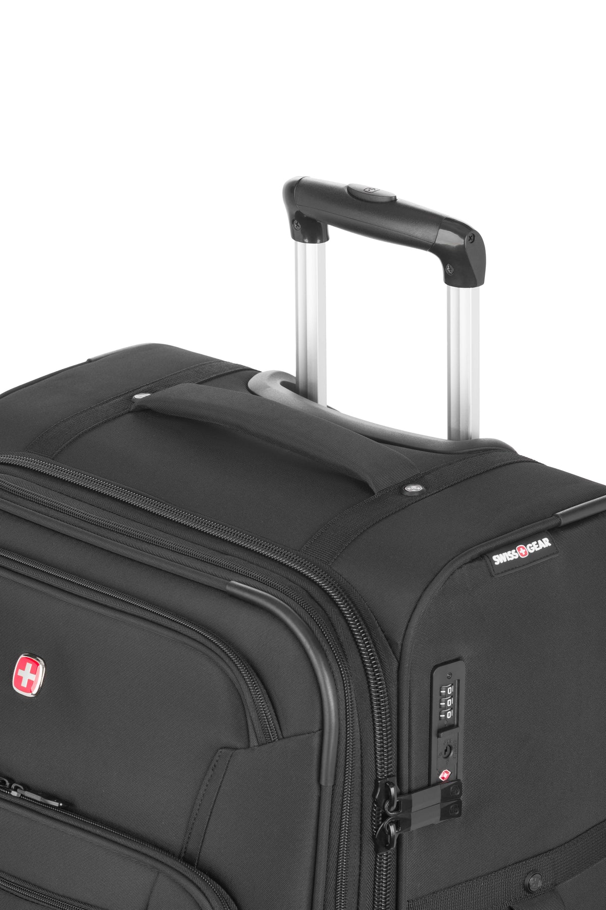 SWISSGEAR - Zurich Medium Checked Spinner - Black - 11