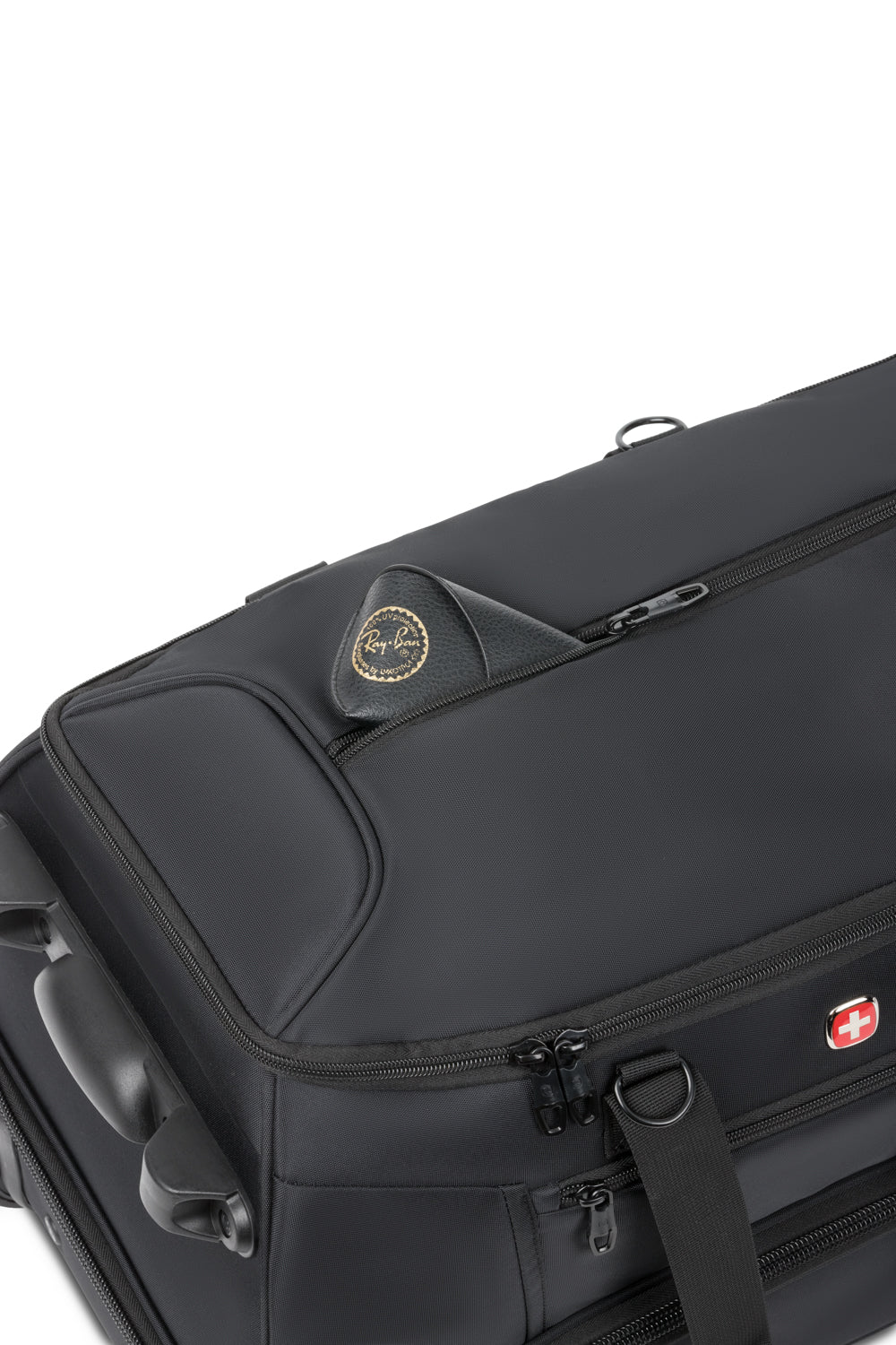 SWISSGEAR Zurich Wheeled 48L Duffel Bag - Black Unique zippered accessory pocket on top of the bag for last-minute items