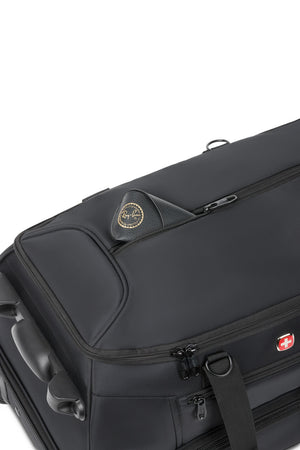SWISSGEAR Zurich Wheeled 48L Duffel Bag - Black Unique zippered accessory pocket on top of the bag for last-minute items