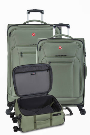 SWISSGEAR Zurich 3-Piece Spinner Set in Green
