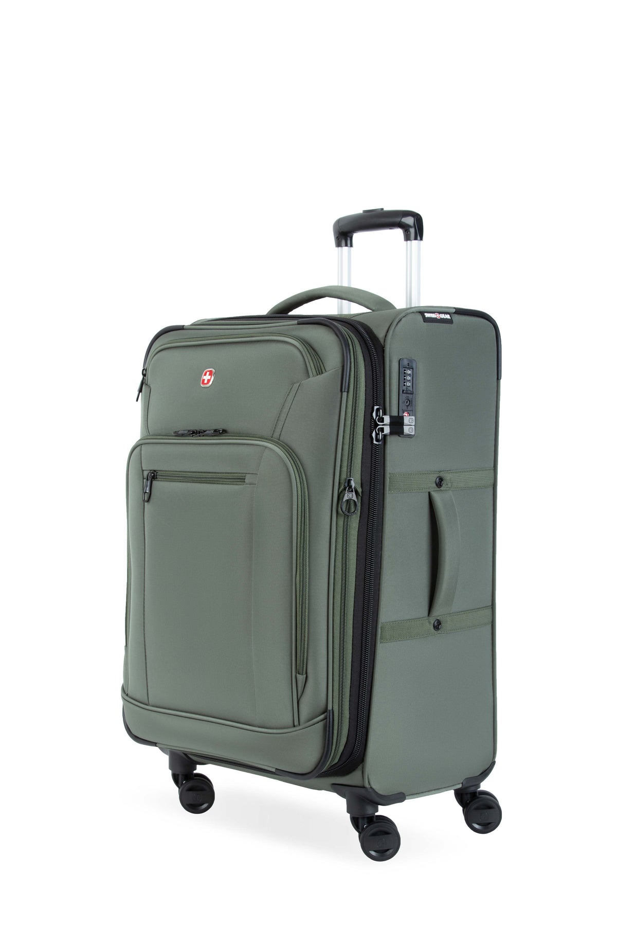 SWISSGEAR - Zurich Medium Checked Spinner - Green - 01