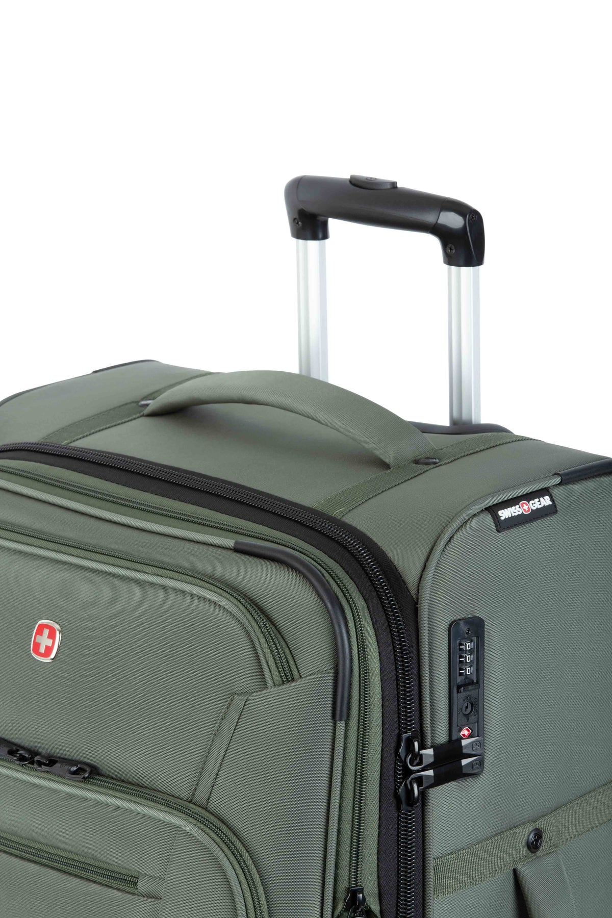 SWISSGEAR - Zurich Medium Checked Spinner - Green - 12