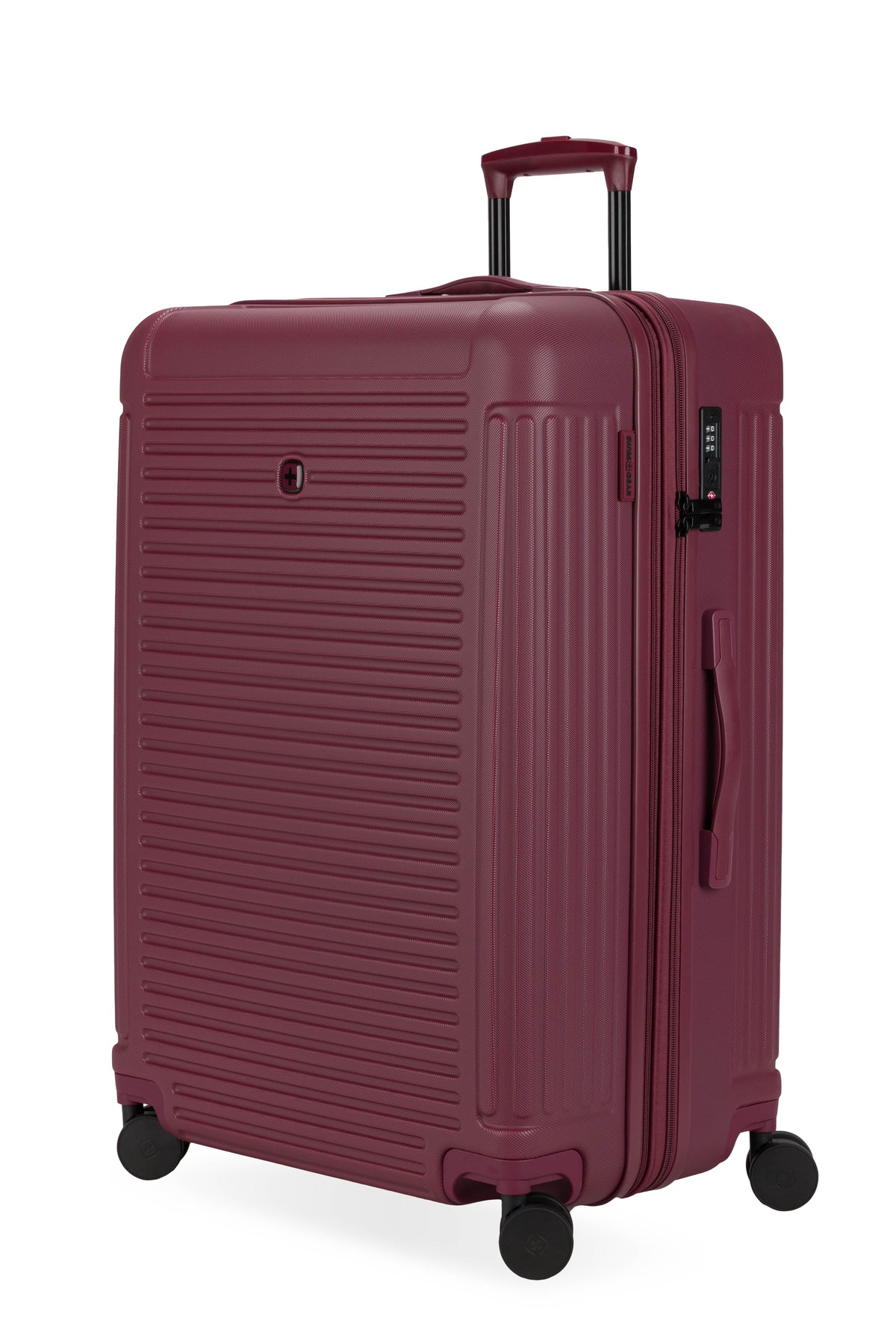 SWISSGEAR - Summit Reserve Large Checked Spinner - Pomegranate - 01