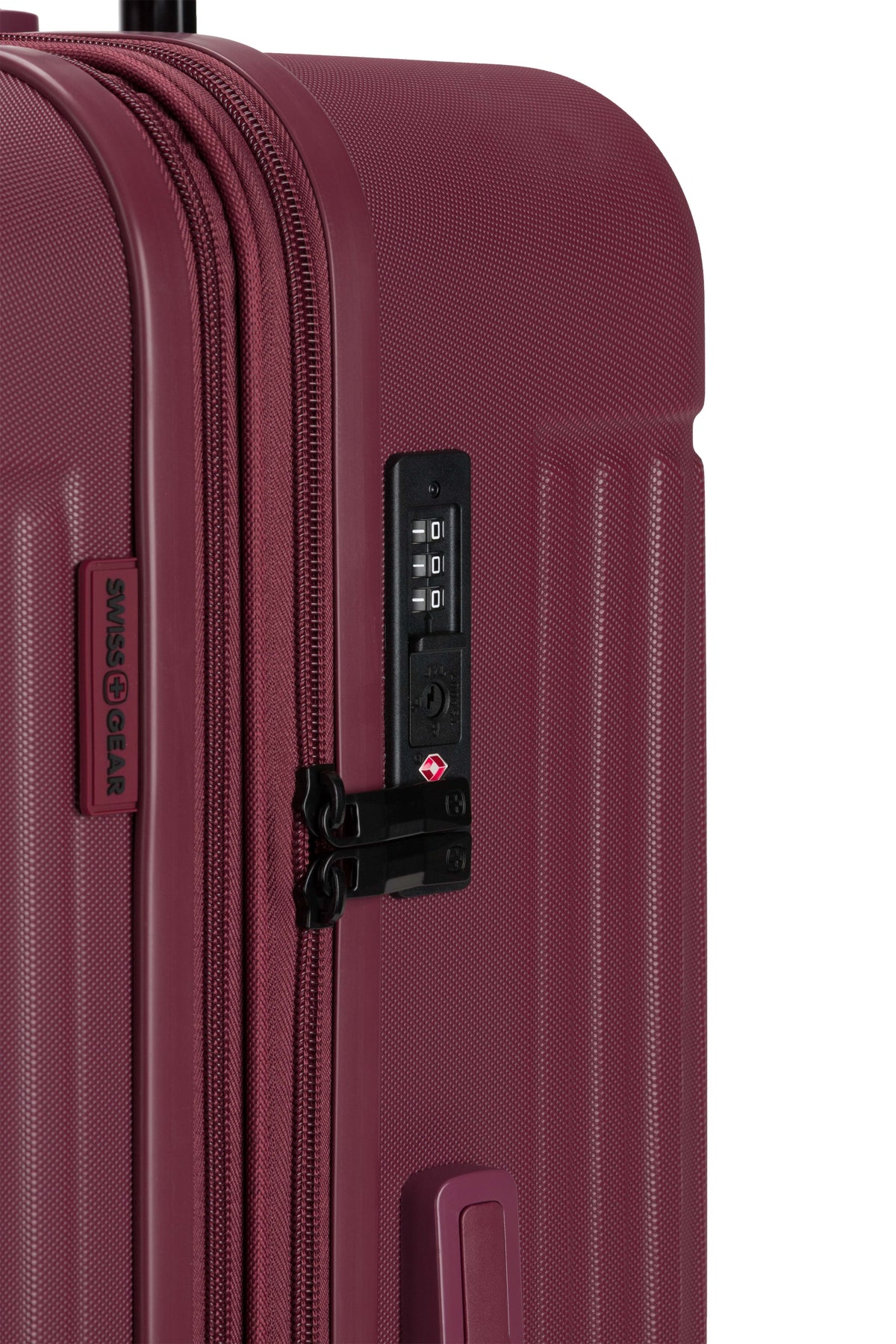 SWISSGEAR - Summit Reserve Large Checked Spinner - Pomegranate - 08