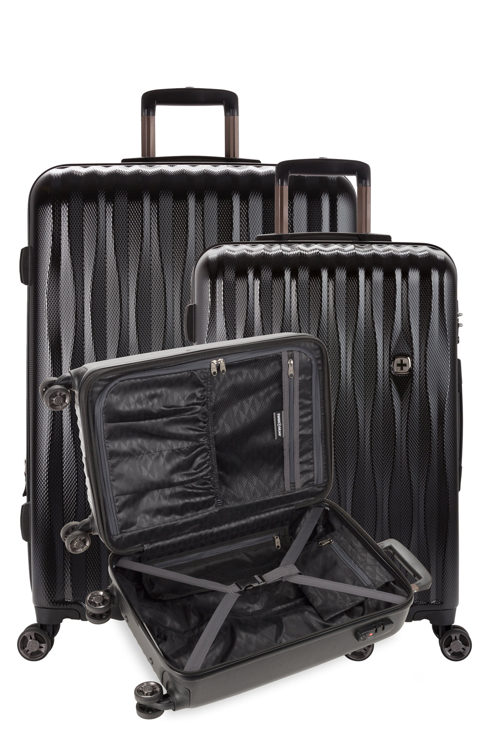 SWISSGEAR - Energie 3-Piece Spinner Set - Black - 15