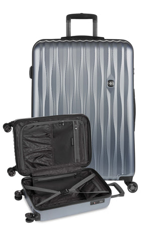 Coffret de 2 valises Spinner SWISSGEAR Energie, couleur gris fer.