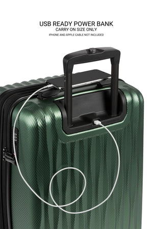 Coffret de 3 valises Spinner SWISSGEAR Energie, couleur vert Verdun