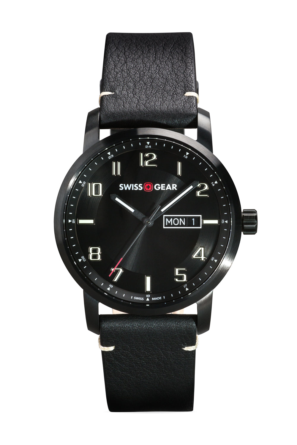 SWISSGEAR - Legacy Swiss Watch - Black with Black Dial and Black Strap - 03