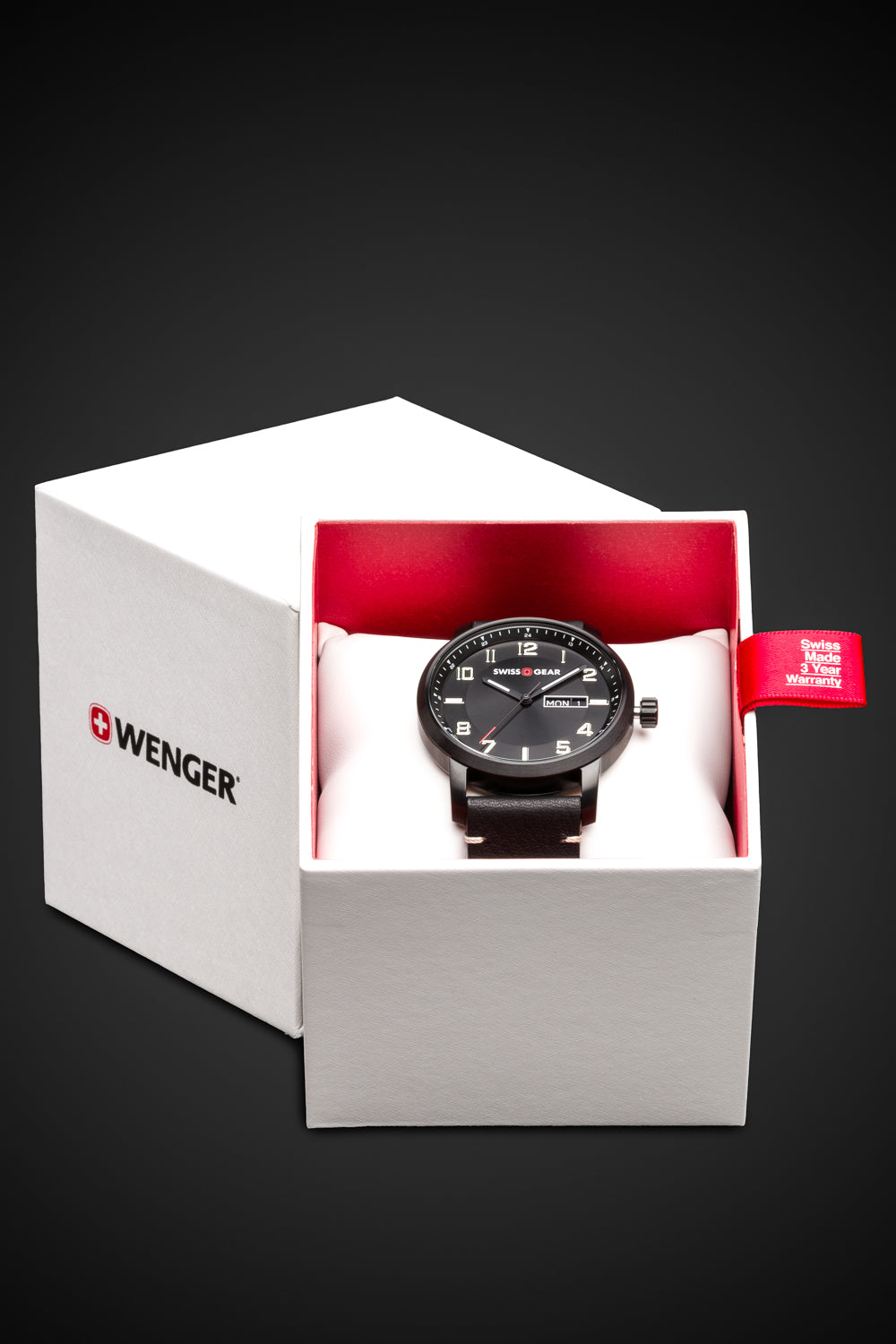 SWISSGEAR - Legacy Swiss Watch - Black with Black Dial and Black Strap - 09