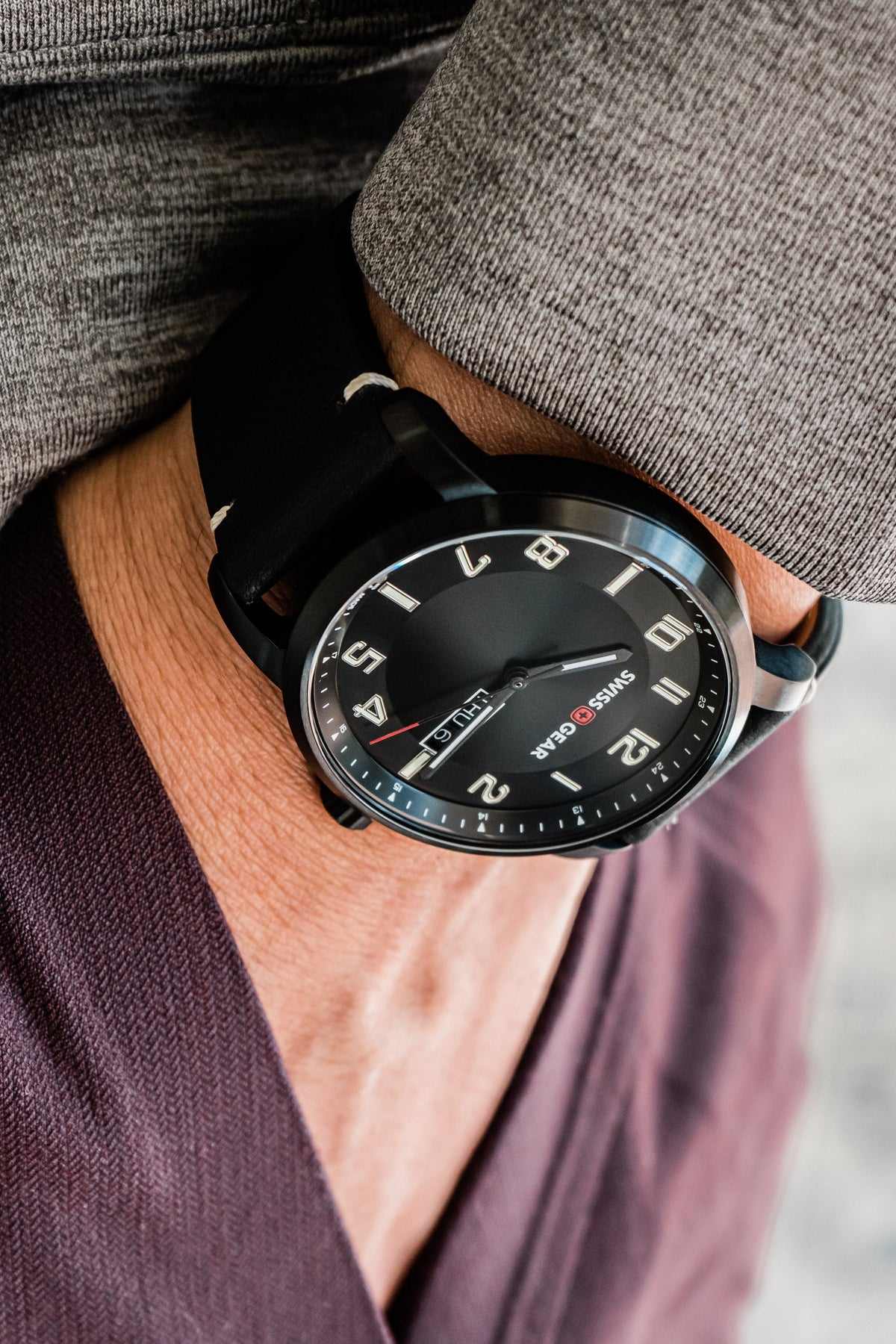 SWISSGEAR - Legacy Swiss Watch - Black with Black Dial and Black Strap - 02