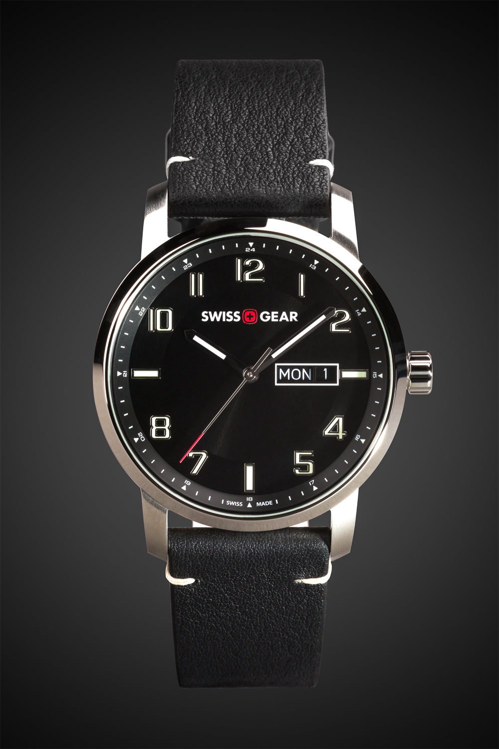 SWISSGEAR - Legacy Swiss Watch - Black/Silver - 02