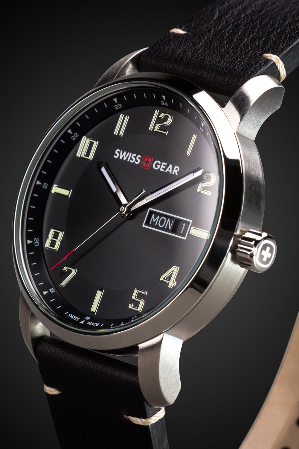 SWISSGEAR - Legacy Swiss Watch - Black/Silver - 04