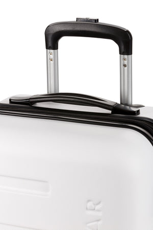 SWISSGEAR Signature 18 inch Expandable Carry On Hardside Spinner Luggage - White Molded grab handle for lightweight mobility 