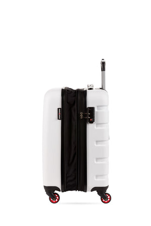 SWISSGEAR Signature 18 inch Expandable Carry On Hardside Spinner Luggage - White Expands for additional packing space  
