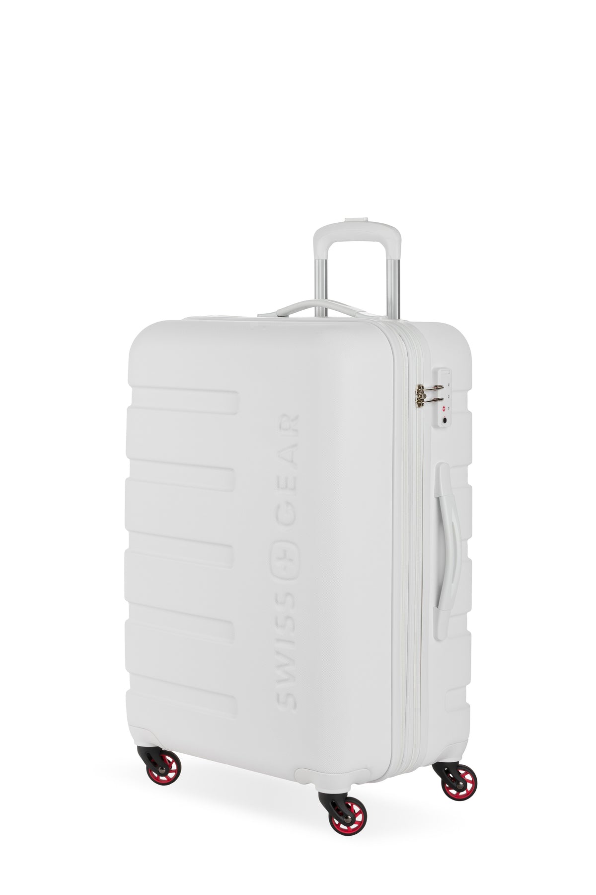 SWISSGEAR - Signature Medium Checked Spinner - White - 01