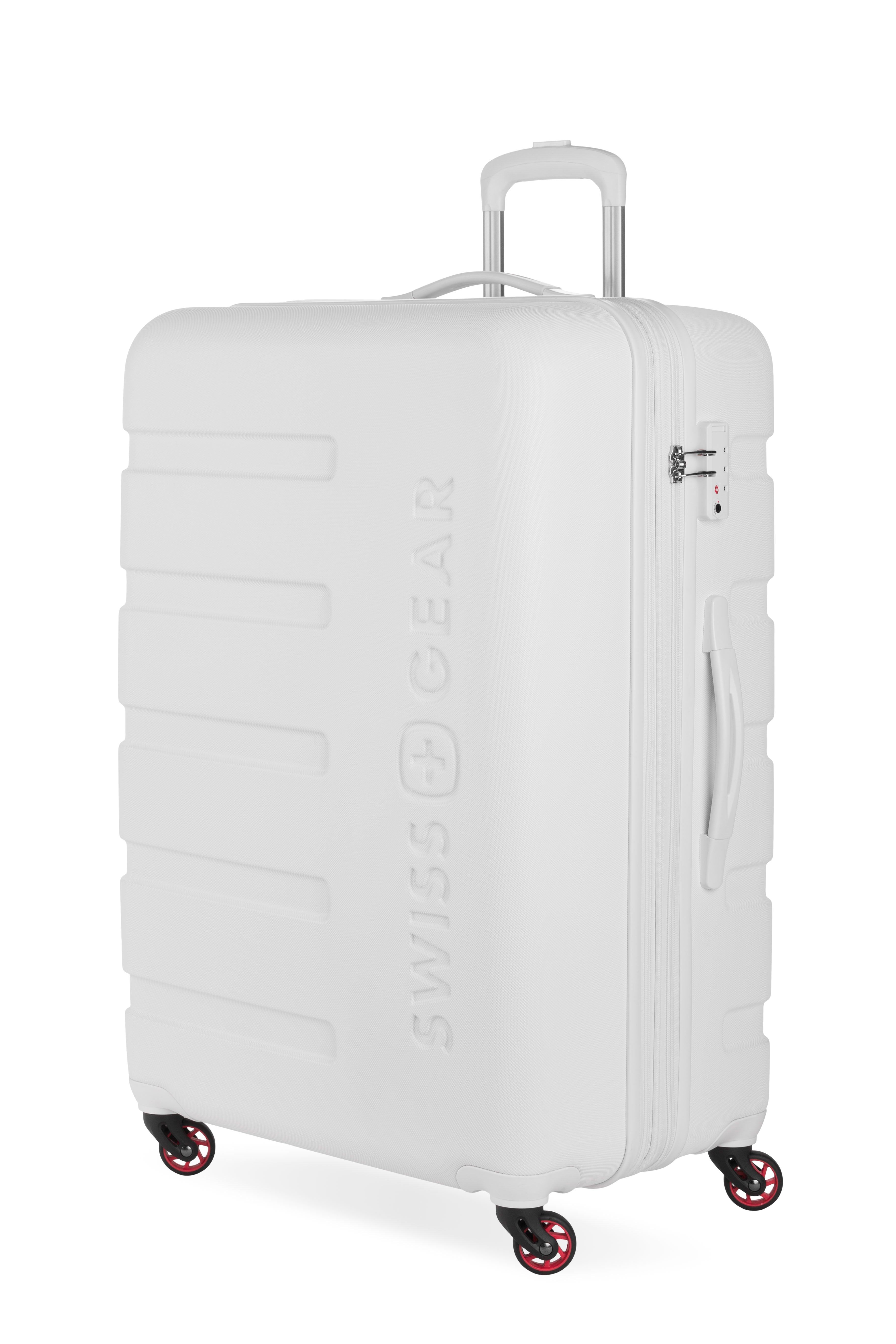 SWISSGEAR - Signature Large Checked Spinner - White - 01