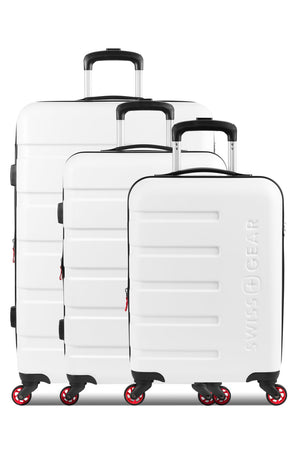 SWISSGEAR Signature Expandable 3 Piece Hardside Luggage Set - White