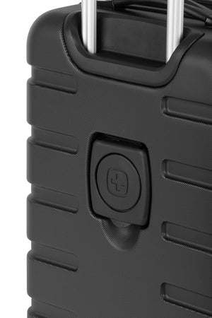 SWISSGEAR Signature 18” Expandable Carry On Hardside Spinner Luggage - Black Patented collapsible cupholder on its exterior