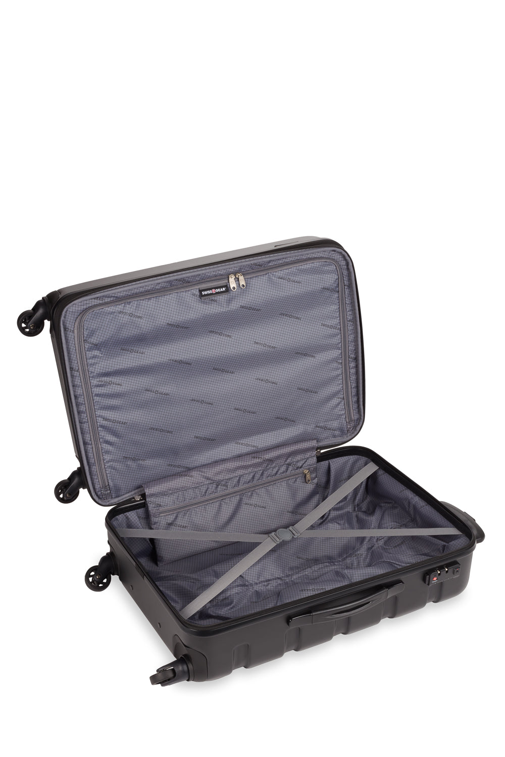SWISSGEAR - Signature Medium Checked Spinner - Black - 06