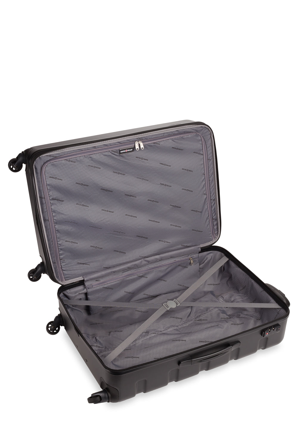 SWISSGEAR - Signature Large Checked Spinner - Black - 05