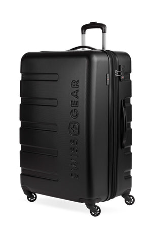 SWISSGEAR - Signature Large Checked Spinner and Weekender Tote 2-Piece Set - Black - 03 #color_black