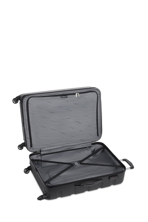 SWISSGEAR - Signature Large Checked Spinner and Weekender Tote 2-Piece Set - Black - 04 #color_black