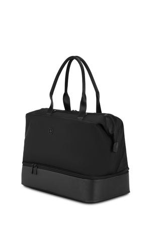 SWISSGEAR - Signature Large Checked Spinner and Weekender Tote 2-Piece Set - Black - 10 #color_black