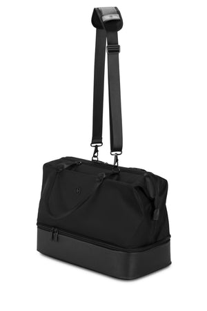 SWISSGEAR - Signature Large Checked Spinner and Weekender Tote 2-Piece Set - Black - 19 #color_black