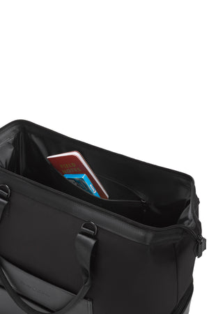SWISSGEAR - Signature Large Checked Spinner and Weekender Tote 2-Piece Set - Black - 17 #color_black