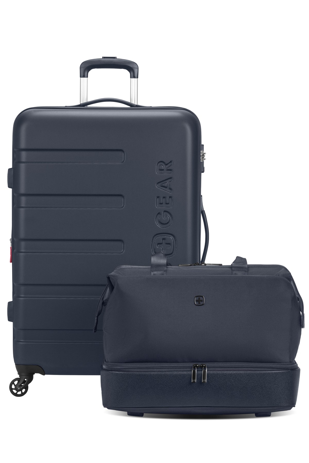 SWISSGEAR - Signature Large Checked Spinner and Weekender Tote 2-Piece Set