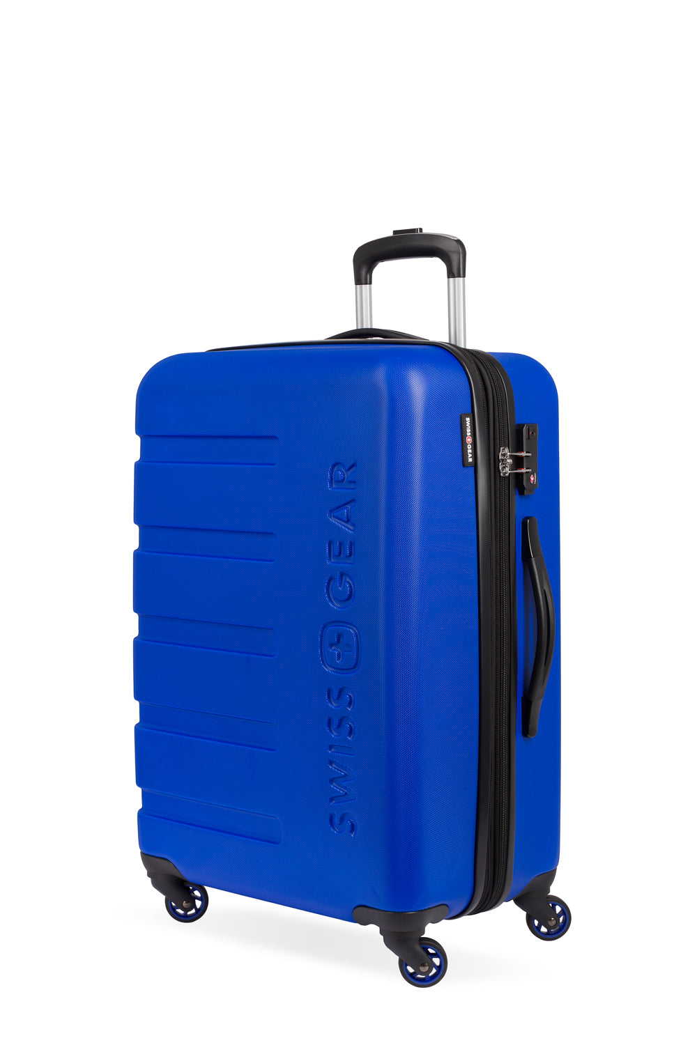 SWISSGEAR - Signature Medium Checked Spinner - Cobalt Blue - 01